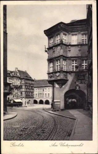 Ak Görlitz in der Lausitz, Straßenansicht, Untermarkt