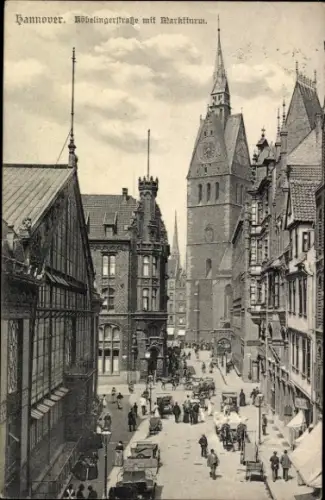 Ak Hannover, Köbelingerstraße mit Marktturm