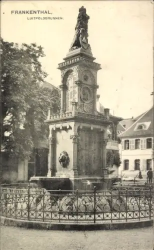 Ak Frankenthal in der Pfalz, Luitpoldbrunnen