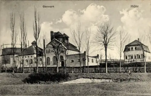 Ak Höhr Grenzhausen im Westerwald, Gaswerk