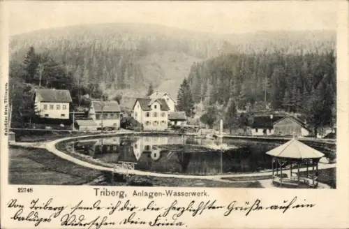 Ak Triberg im Schwarzwald, Anlagen-Wasserwerk