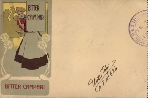 Ak Werbung, Bitter Campari, Drink. Alkohol