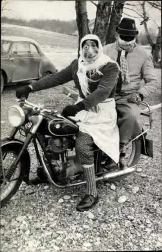 Foto Ak Motorrad, BMW, verkleidetes Paar