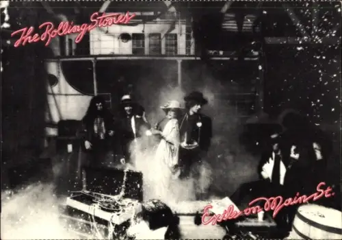 PC The Rolling Stones, Scene of the fall from Exile on Main Street, Mick Jagger, Keith Richards