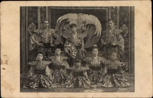 Ak China, Chinesen, Gruppenbild