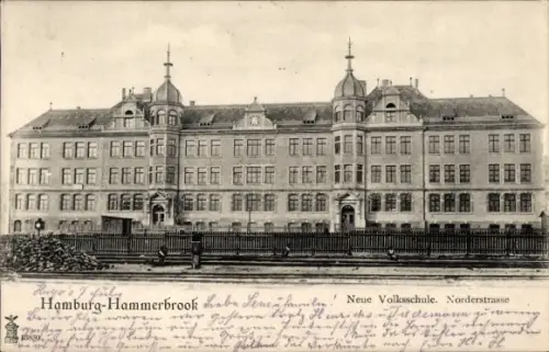 Ak Hamburg Hammerbrook, Neue Volksschule, Norderstraße