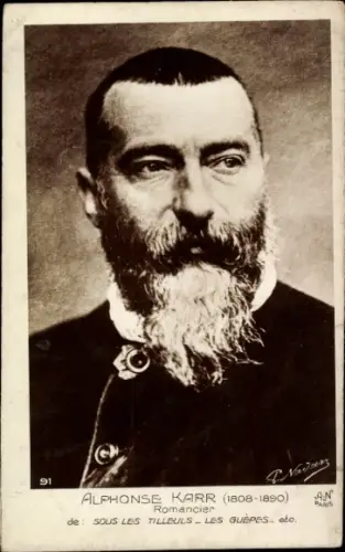 Ak Schriftsteller Alphonse Karr, Portrait