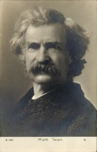 Ak amerikanischer Schriftsteller Mark Twain, Samuel Langhorne Clemens, Portrait