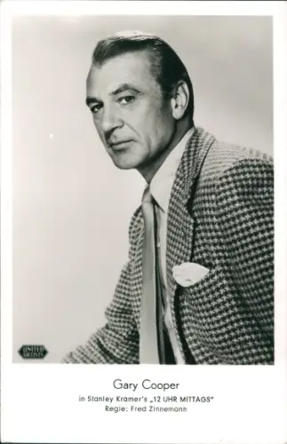 Ak Schauspieler Gary Cooper in 12 Uhr mittags, Portrait