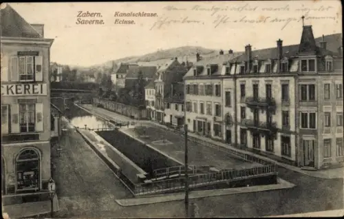 Ak Saverne Zabern Elsass Bas Rhin, Kanalschleuse