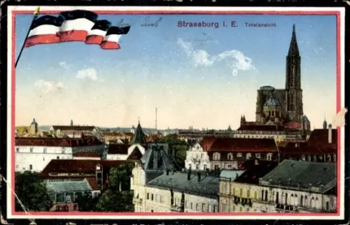 Ak Strasbourg Straßburg Elsass Bas Rhin, Totalansicht der Stadt, Münster