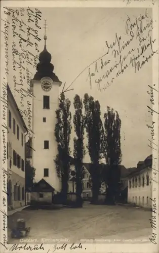 Ak Öblarn Steiermark, Kirchenplatz
