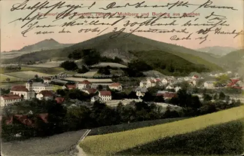Ak Perštejn Pürstein Region Aussig, Gesamtansicht