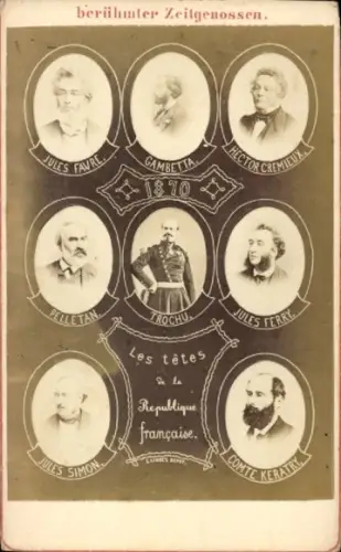 Foto Französische Politiker, Jules Favre, Jules Ferry, Gambetta