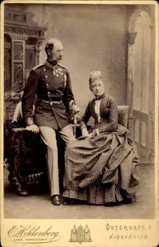 Foto König Christian IX. von Dänemark, Louise von Hessen