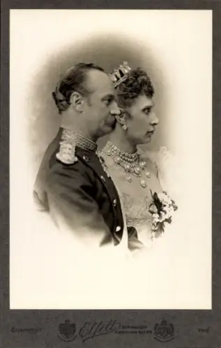 Foto König Friedrich VIII. von Dänemark mit Gemahlin Louise von Schweden-Norwegen