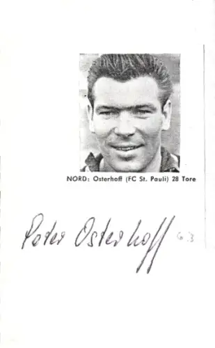 Autogrammkarte Fußballer Peter Osterhoff, FC St Pauli, Autogramm