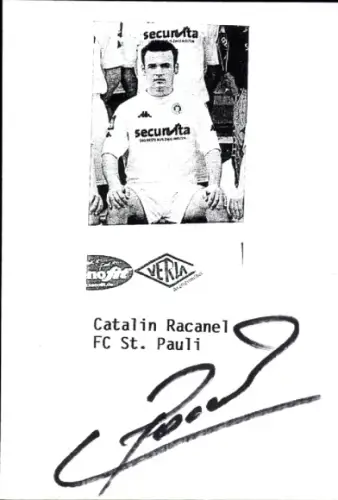 Autogrammkarte Fußballer Catalin Racanel, FC St. Pauli, Autogramm