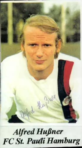 Autogrammkarte Fußballer Alfred Hußner, FC St. Pauli, Autogramm