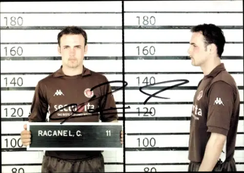 Autogrammkarte Fußballer Catalin Racanel, FC St. Pauli, Autogramm