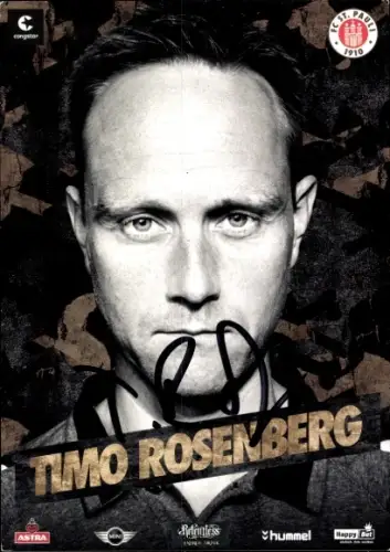 Autogrammkarte Athletiktrainer Timo Rosenberg, FC St. Pauli, Autogramm