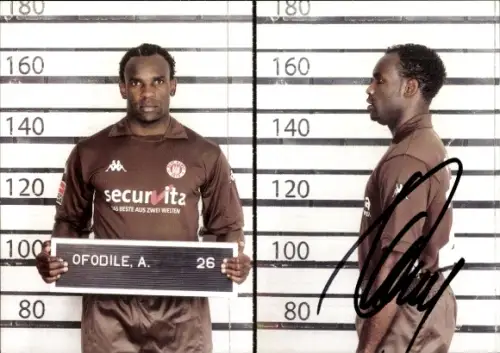 Autogrammkarte Fußballer Adulphus Ofodile, FC St. Pauli, Autogramm