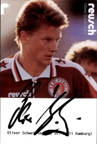 Autogrammkarte Fußballer Oliver Schweißing, FC St. Pauli, Autogramm