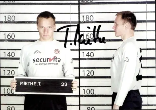Autogrammkarte Fußballer Torsten Miethe, FC St. Pauli, Autogramm