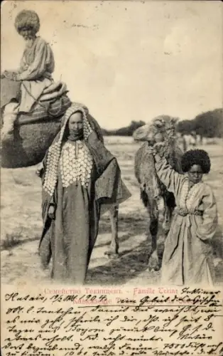 Ak Vorderasien, Familienbild, Tracht, Kamele