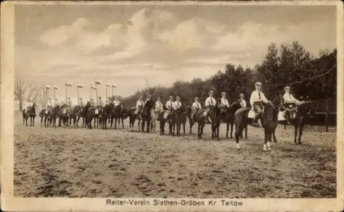 Ak Siethen Ludwigsfelde in Brandenburg, Reiter-Verein
