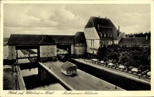 Ak Kleinmachnow in Brandenburg, Wirtshaus und Hotel Machnower Schleuse