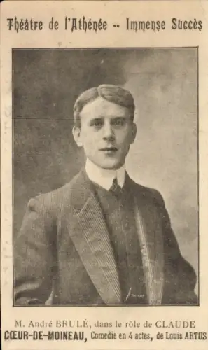 Ak Schauspieler André Brulé, Portrait