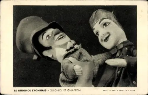 Ak Puppentheater, Guignol und Gnafron