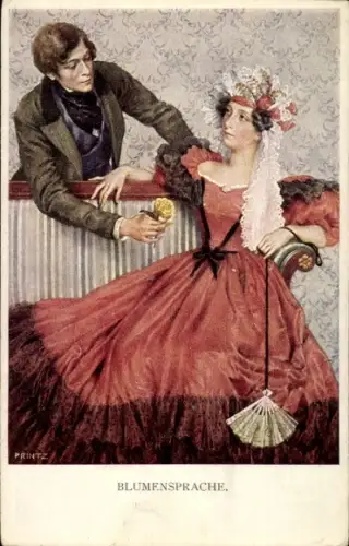 Künstler Ak Printz, Blumensprache