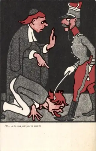 Künstler Ak Jossot, Gustave-Henri, Je le crois mur pour la caserne