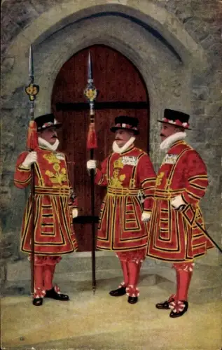 Ak London City England, Tower Of London, State Dress, Yeoman Warders