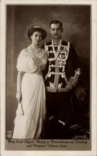 Ak Herzog Ernst August von Braunschweig, Prinzessin Viktoria Luise