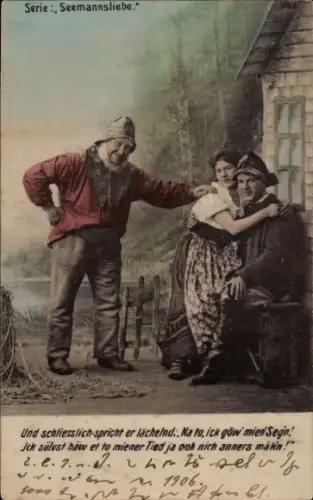Ak Seemannsliebe, Liebespaar
