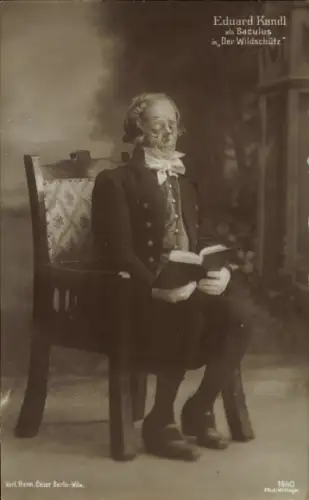 Ak Opernsänger Eduard Kandl als Baculus, Wildschütz