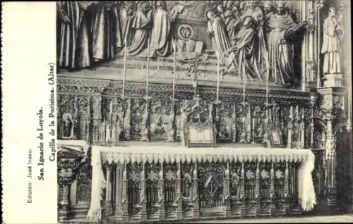 Ak Loyola País Vasco España, San Ignacio, Capilla de la Purisima, Altar