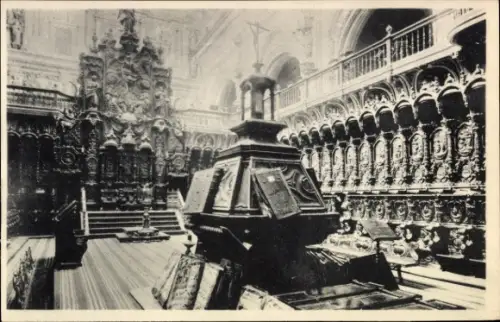Ak Córdoba, Andalucía, España, Catedral, Interior del coro