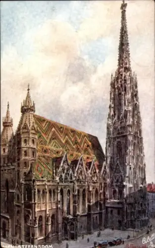 Künstler Ak Wien 1. Innere Stadt Österreich, Stephansdom