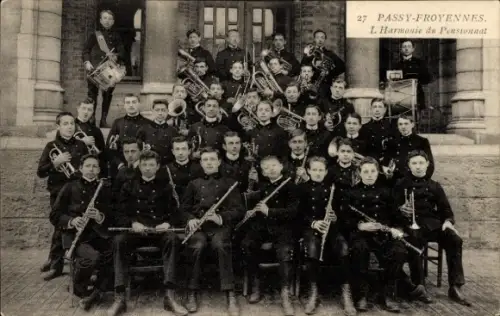 CPA Froyennes Tournai Wallonie Hainaut, L'Harmonie du Pensionnat Passy Froyennes