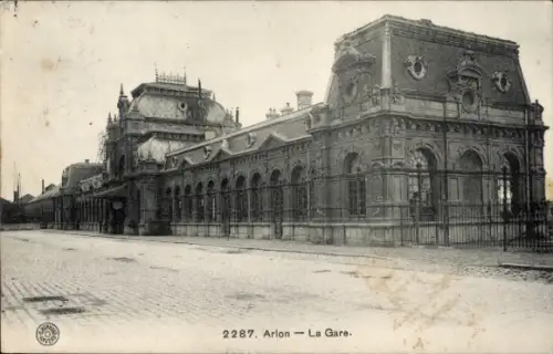 CPA Arlon Aarlen Wallonie Luxembourg, La Gare