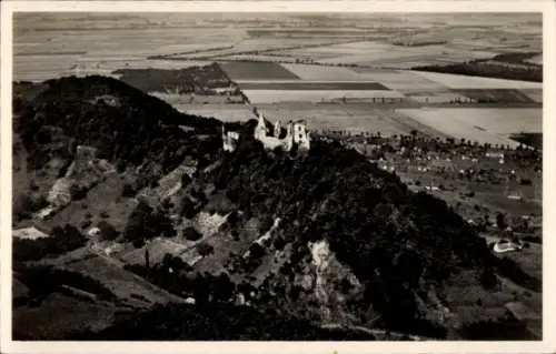 Ak Doba Ungarn, Somlói vár,  Burg Somló, Fliegeraufnahme