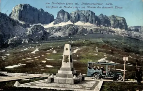 Ak Passa Pordoi Pordoijoch Trentino, Dolomitenstraße