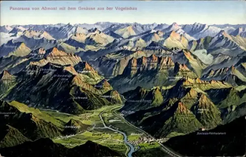 Landkarten Ak Admont Gesäuse Steiermark, Vogelschau