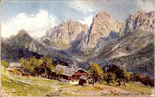 Künstler Ak Tirol, Wilder Kaiser, Berglandschaft