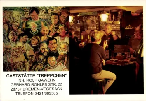 Ak Vegesack Hansestadt Bremen, Gaststätte Treppchen
