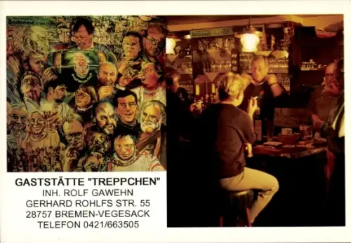 Ak Vegesack Hansestadt Bremen, Gaststätte Treppchen